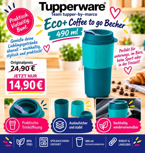 Tupperware eco kaffeebecher - tupperware, eco+