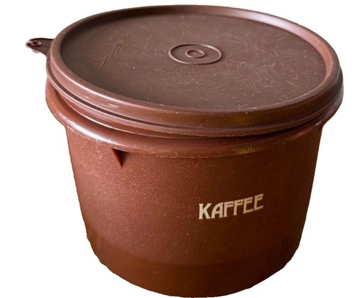 Tupperware kaffeedose braun - kaffeedose,