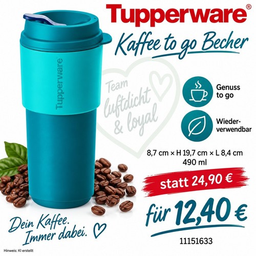 Tupperware kaffee becher - kaffee, go