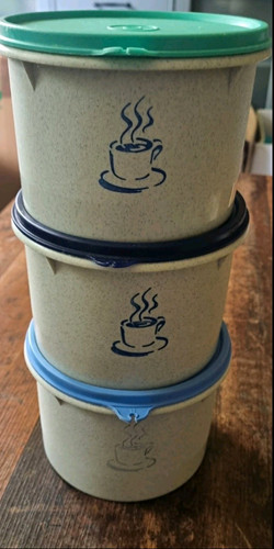 3er set vintage tupperware - set,